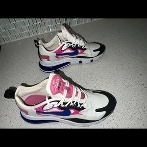 Womens Air Max 270 React 'White Fuchsia Blue' Size 9